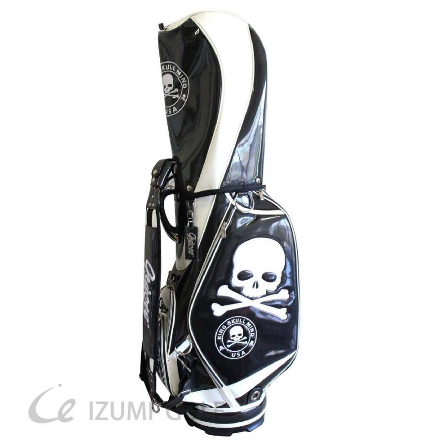 ゴルフ GUIOTE キャディバッグ 9.5型 カートタイプ スカル ブラック PU