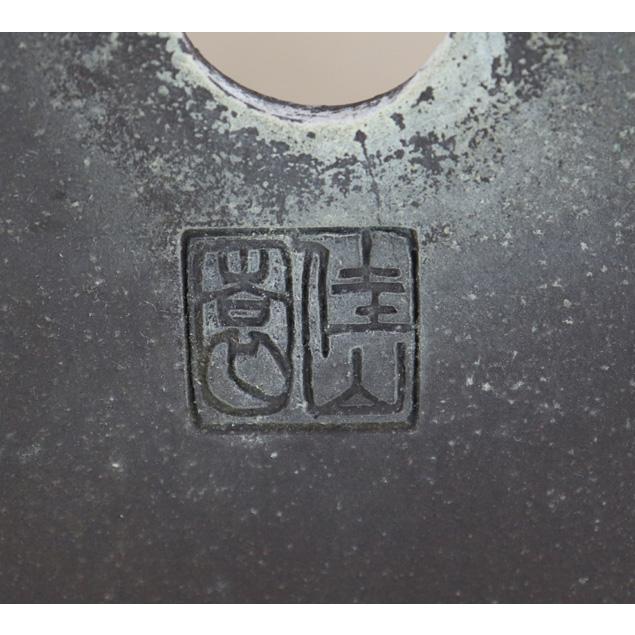 盆栽鉢】 時代鉢 佳山作 紫泥 雲足外縁長方鉢 超大型サイズ（左右56.5