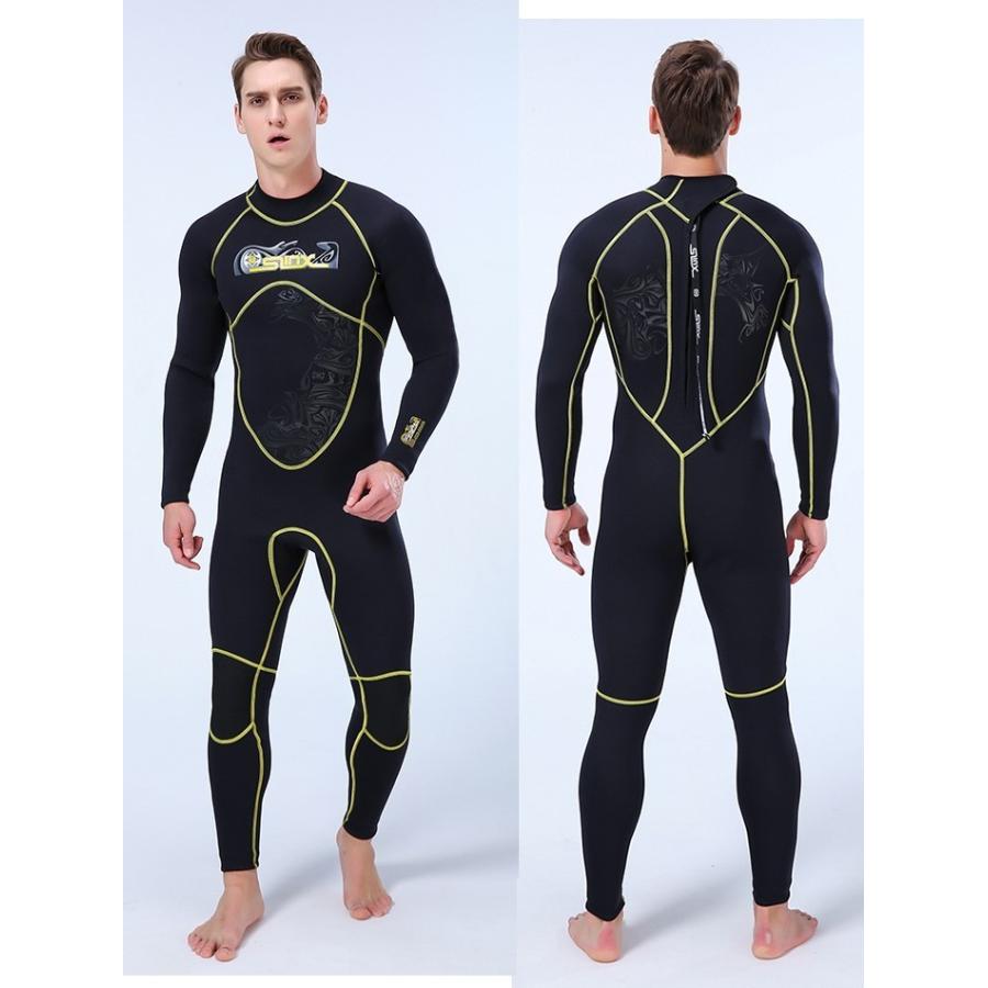 ウェットスーツ メンズ ダイビングスーツ フルスーツ 3mm バックジップ
