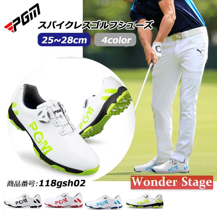 PGM ゴルフシューズ ダイヤル式 スパイクレス スニーカータイプ 歩き
