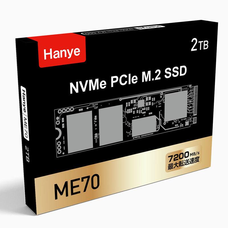 Hanye Hanye 2TB NVMe SSD 3D NAND TLC PCIe Gen 4x4 DRAM搭載 R