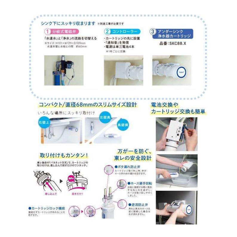 TORAY（東レ） 浄水器 SK88X-BR トレビーノブランチ アンダーシンク型