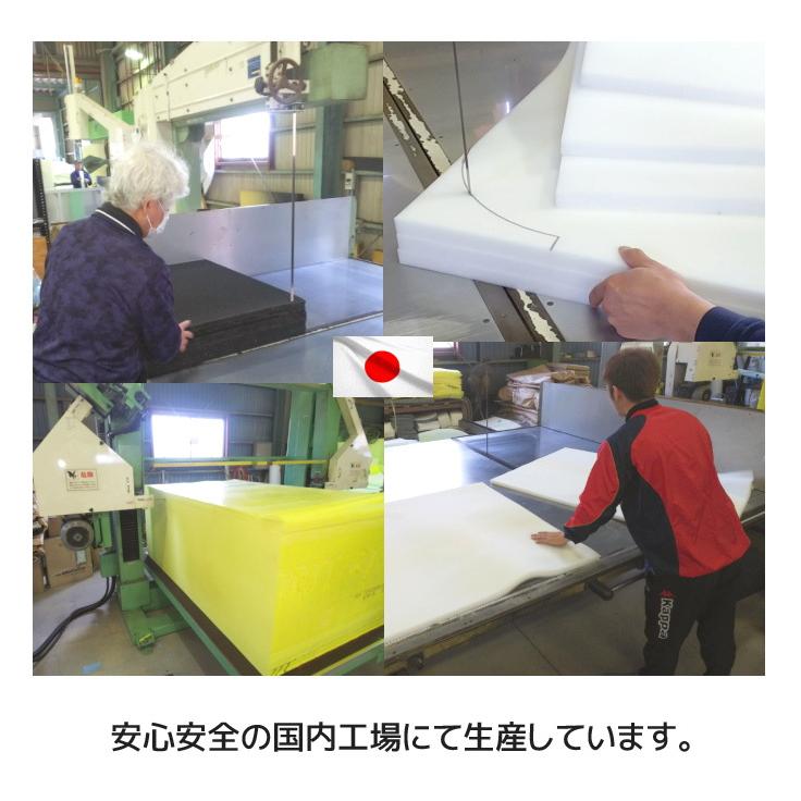 ヌード ウレタン 座布団 50×54×厚さ6cm 銘仙判 白（55x59cmカバー用