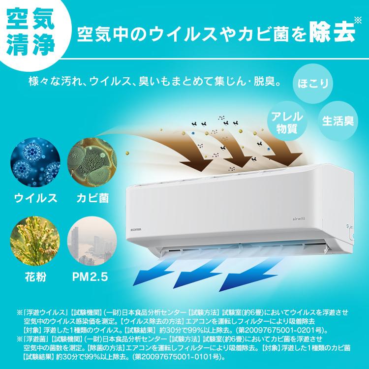 IRIS OHYAMA（アイリスオーヤマ） (工事なし) エアコン 14畳用 空気
