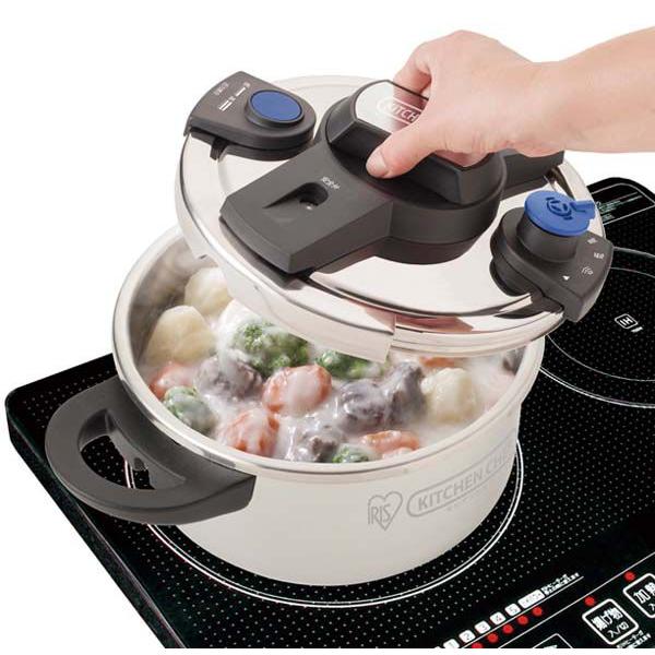 IRIS OHYAMA（アイリスオーヤマ） KITCHEN CHEF かんたん開閉圧力鍋 4L