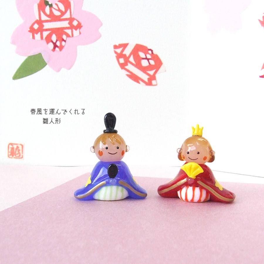 ガラス細工 ミニチュアガラス 雛人形 コンパクトお雛様 桃の節句 和