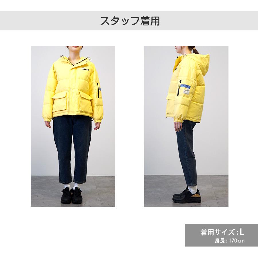 ダウン ジャケット アウター ショート丈 長袖 ポケット ブラック