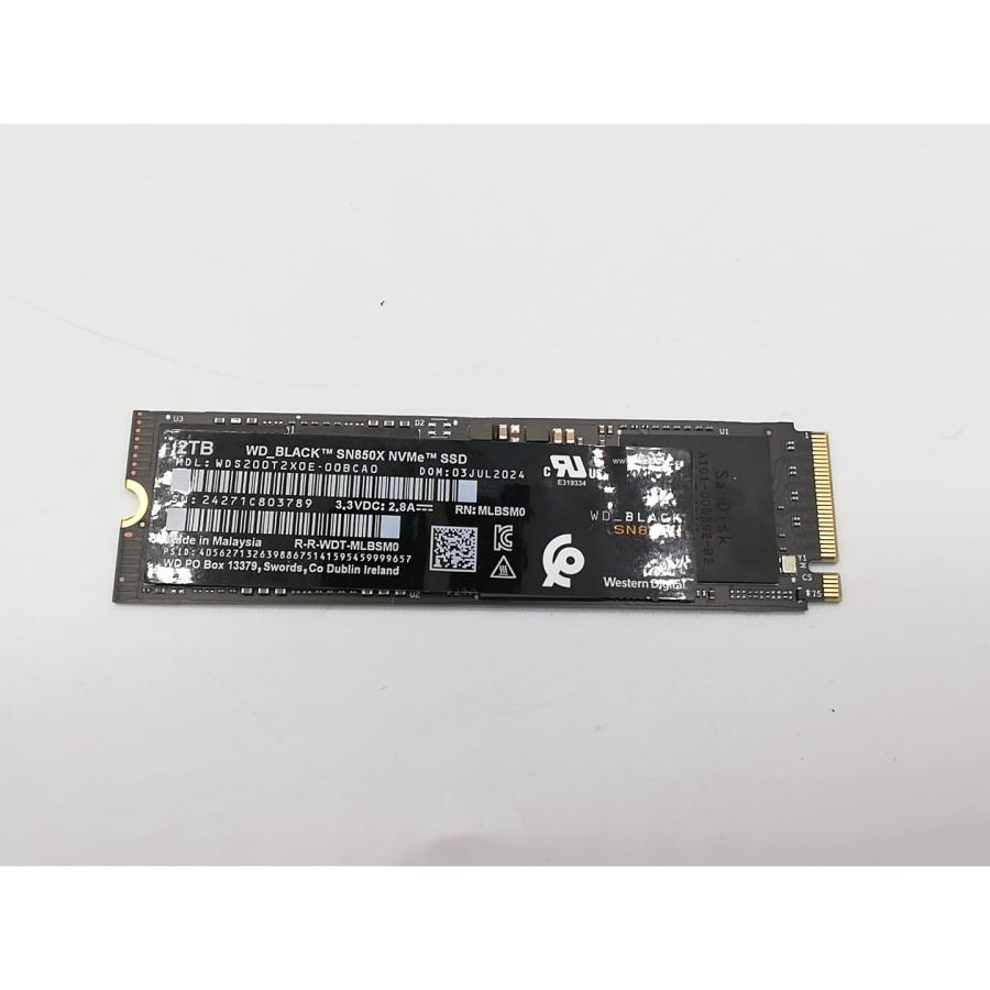 中古】W.D. WD_Black SN850X NVMe SSD WDS200T2X0E 2TB/M.2 2280(PCIe4