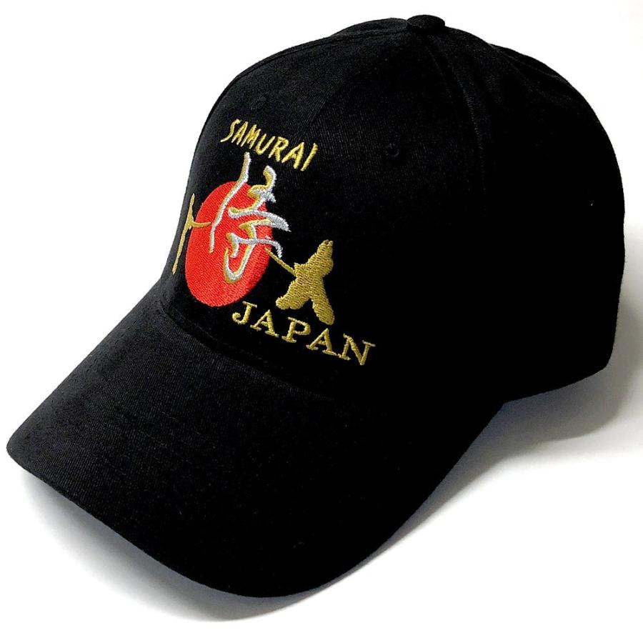 侍 JAPAN キャップ 黒 帽子 野球帽 サムライ ジャパン SAMURAI CAP