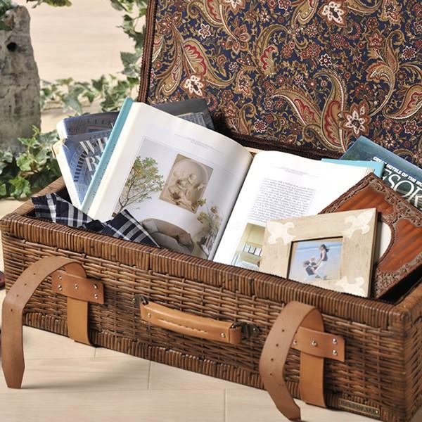 アンティーク調 ラタントランク LLサイズ 収納・インテリアに最適