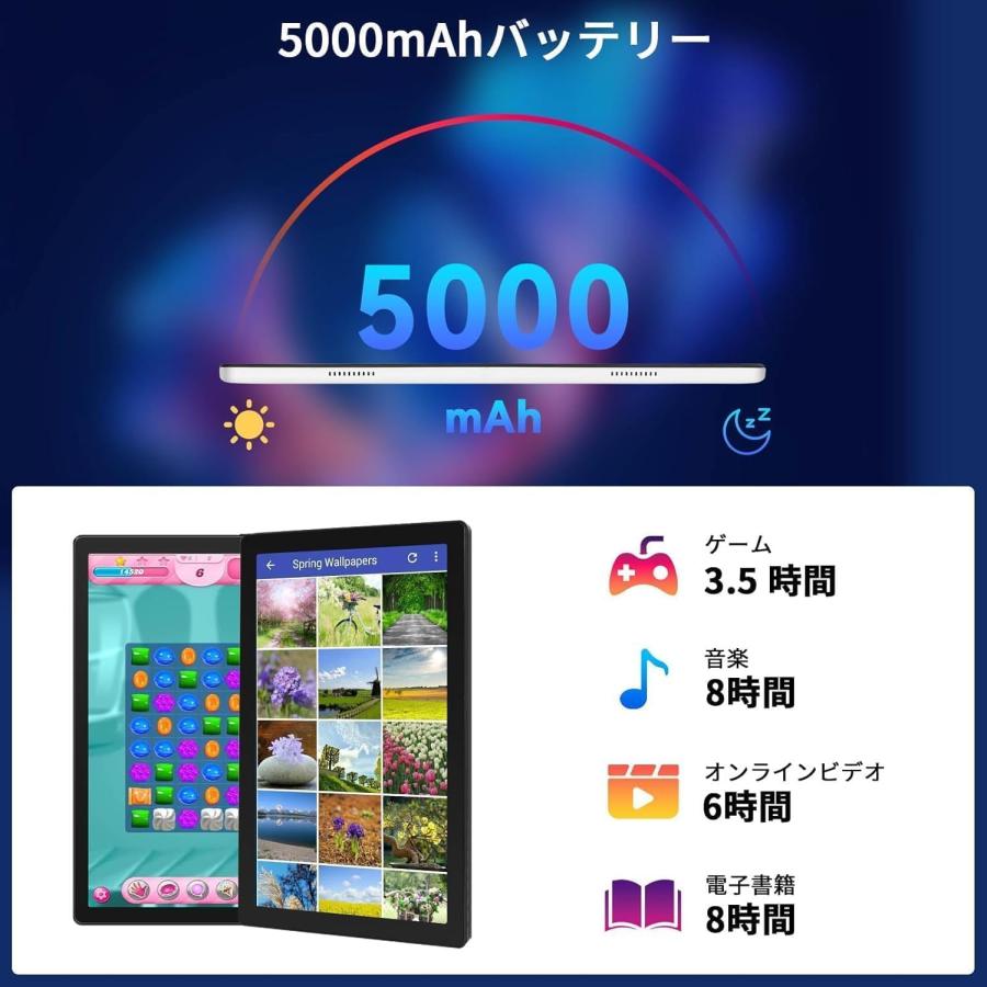 タブレット 10インチ Android 15 Wi-Fiモデル20GB+64GB+1TB拡張
