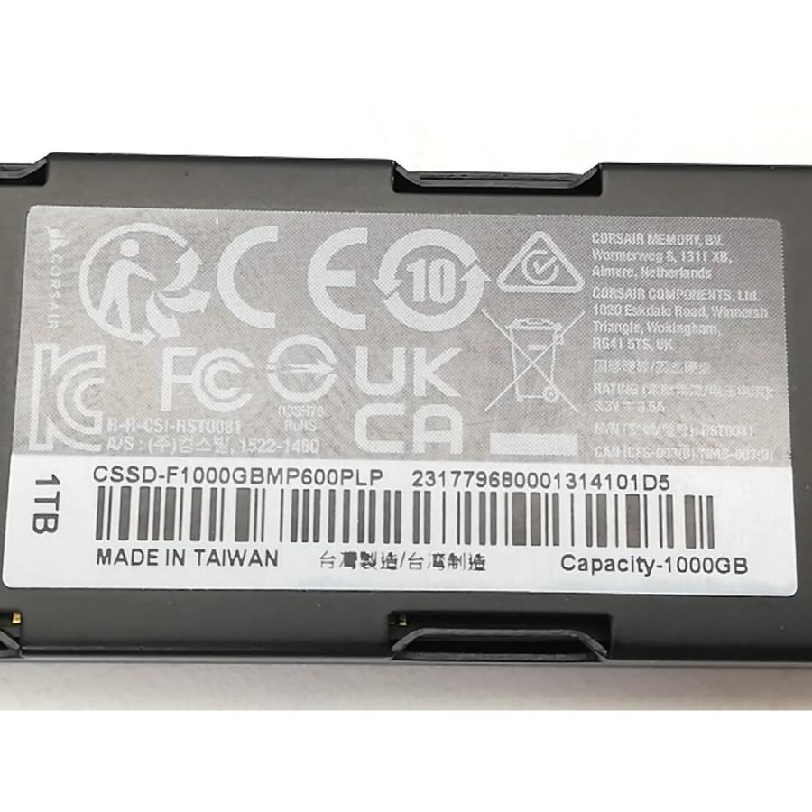 中古】CORSAIR MP600 PRO LPX (CSSD-F1000GBMP600PLP) 1TB/M.2 2280
