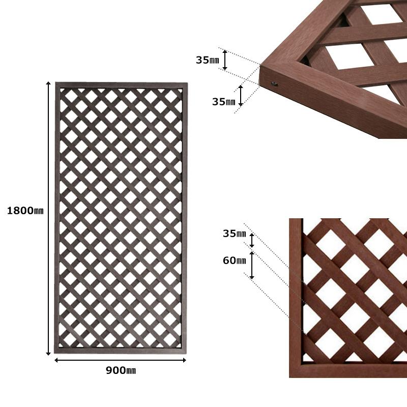 JJ PROHOME 人工木 ラティス フェンス 1890【180×90cm】 目隠し DIY 外