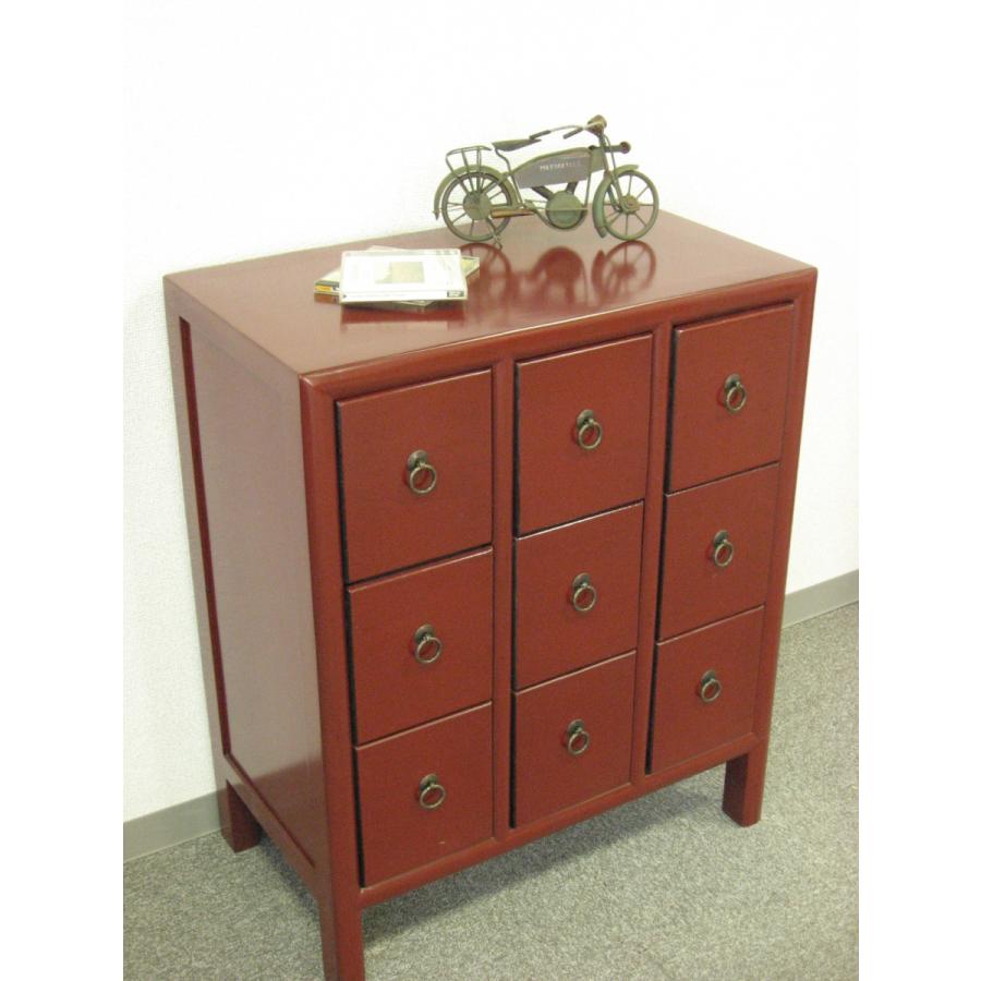 中国家具 FT0391 アジアン家具 アンティーク調 チェスト 薬棚 送料無料