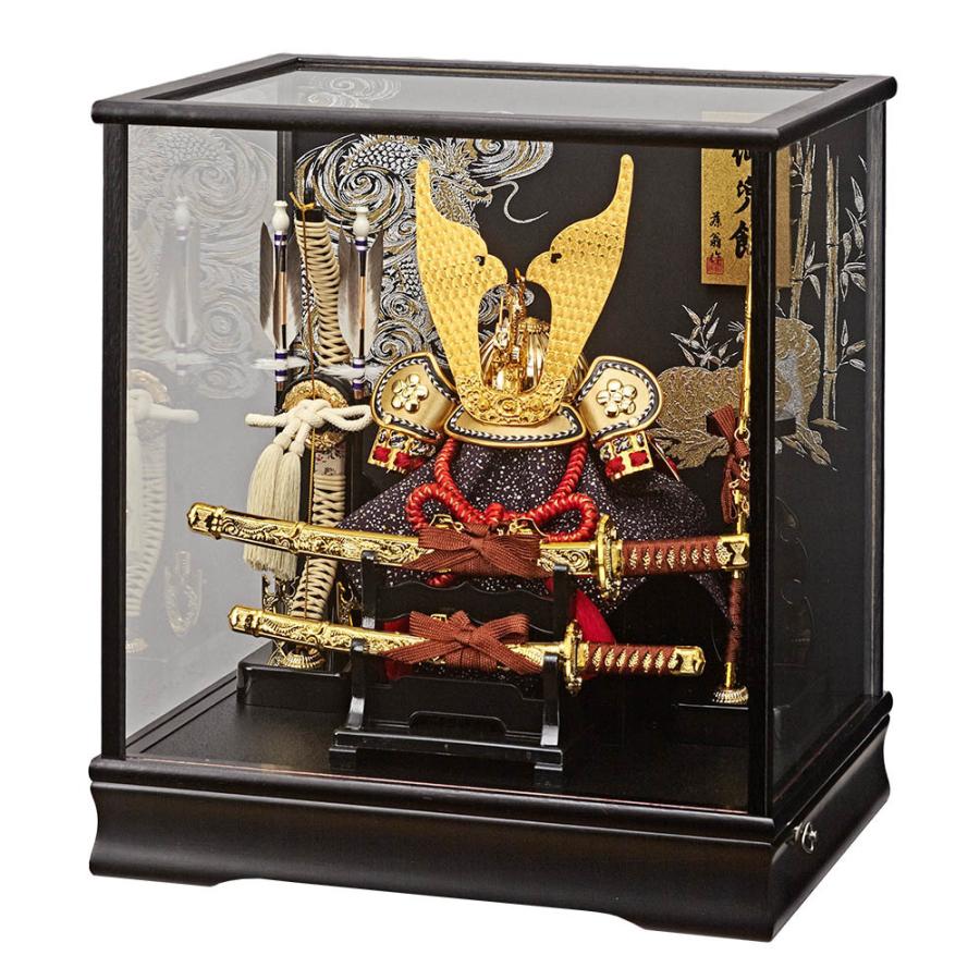 五月人形 兜飾り コンパクト 兜 ガラスケース飾り kabuto 富岳 165-712