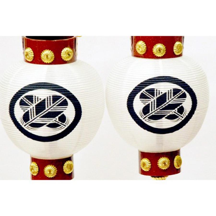 五月人形 提灯 モダン ちょうちん 家紋入り 陣屋提灯 6号 高さ85cm