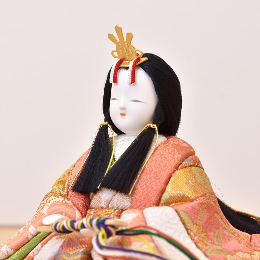 雛人形 コンパクト 木目込み 一秀 収納飾り 15人飾り 十五人 3段段飾り