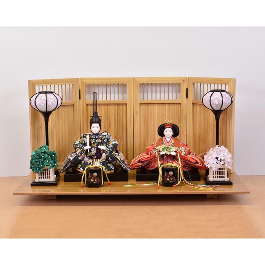 雛人形 コンパクト ひな人形 ミニ 親王セット 平飾り 丸顔 可愛い