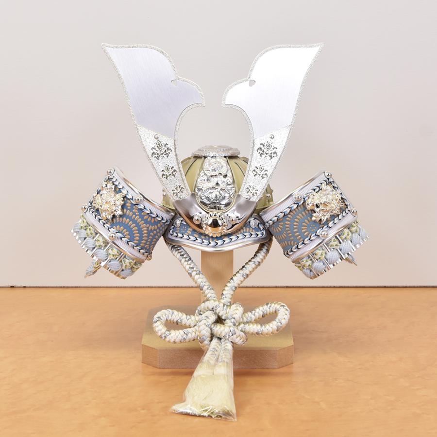 久月 五月人形 コンパクト おしゃれ 久月作 兜 5月人形 ミニ 白