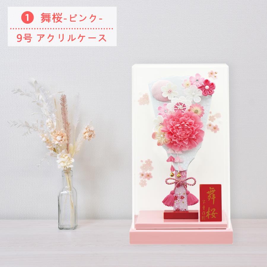 羽子板 お祝い ミニ おしゃれ 手作り つまみ細工 可愛い ホワイト