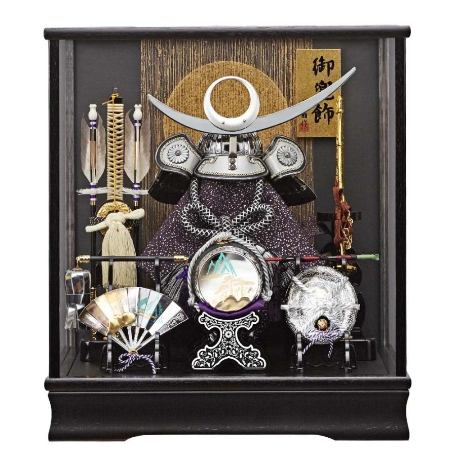 五月人形 コンパクト 兜 ケース飾り 上杉謙信 ケース入り 兜飾り
