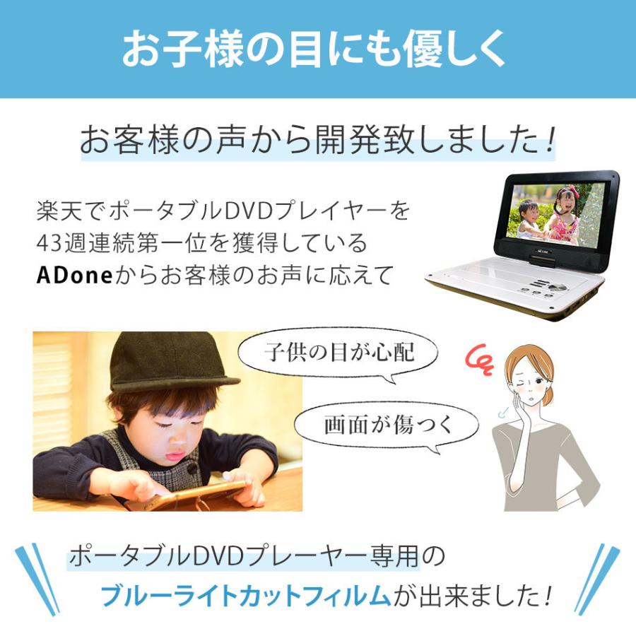 日本製ブルーライトカットシート 10.1型 ポータブルDVDプレーヤー用