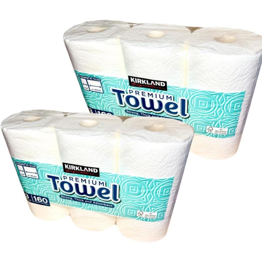 カークランド キッチンペーパー コストコ 2枚重ね 160カット6ロール