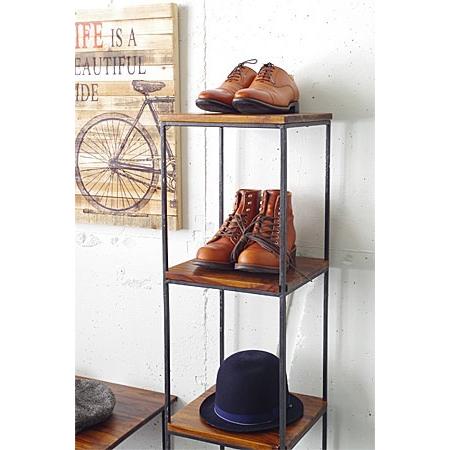 オープンシェルフ 木製 おしゃれ オープンラック ディスプレイ レトロ