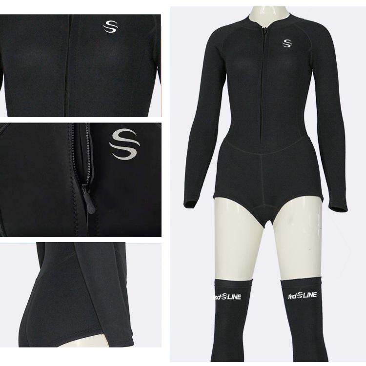 ロングスプリング ウェットスーツ レディース ネオプレーン 前開き