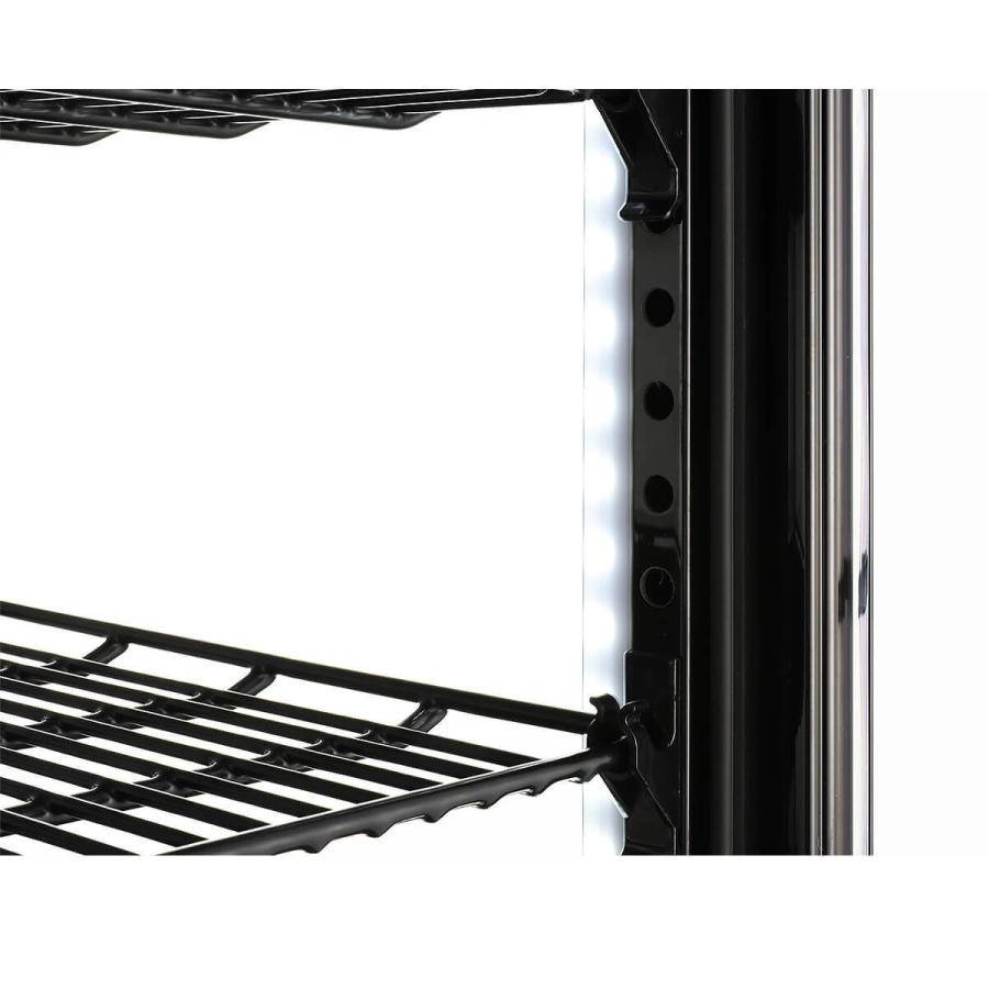 春分セール！】 60L 黒 冷蔵ショーケース 4面ガラスショーケース