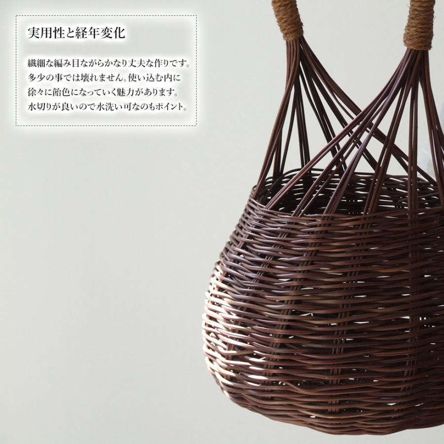 沖縄県 今帰仁村のわらび細工】わらび 縄巻手付かご H56 : おまめ