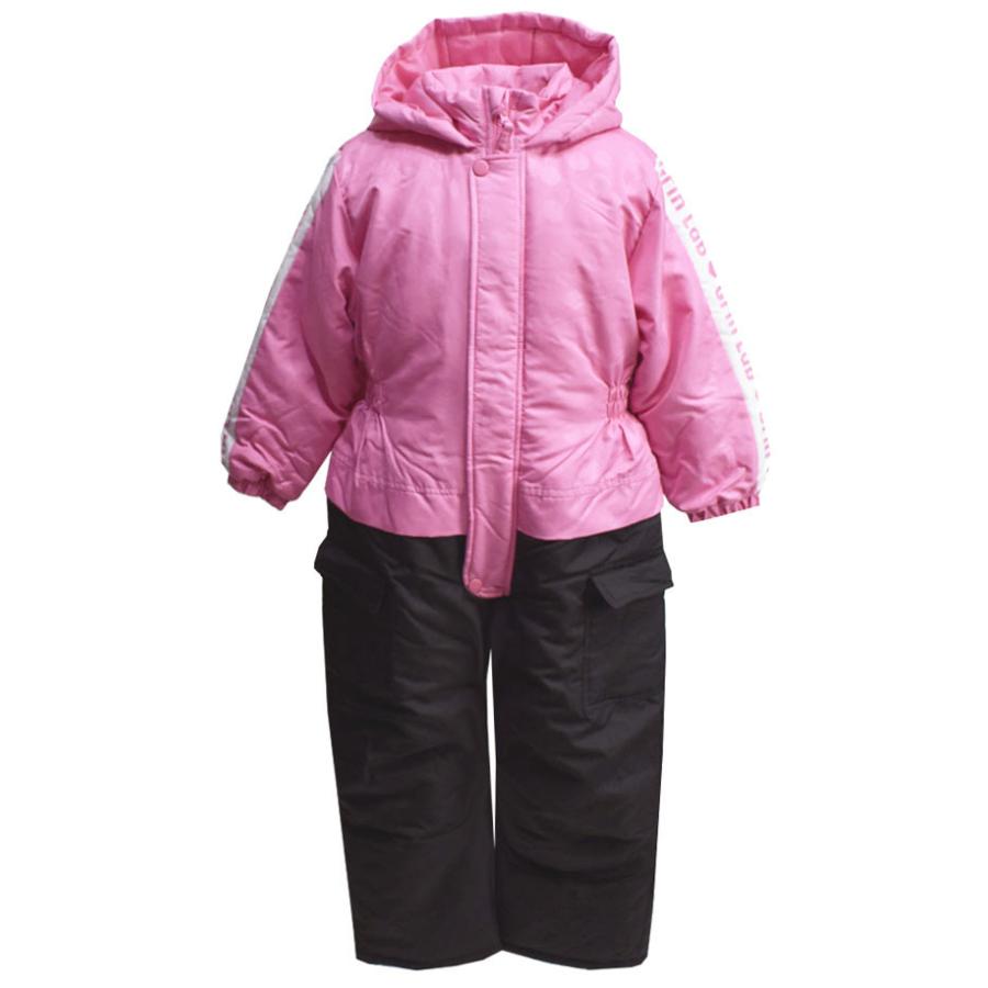 女子 子供 ジャンプスーツ スノーコンビ サイズ調節機能 あったか 防寒