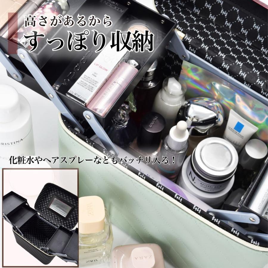 メイクボックス 鏡付き コスメ収納 大容量 持ち運び プロ おしゃれ