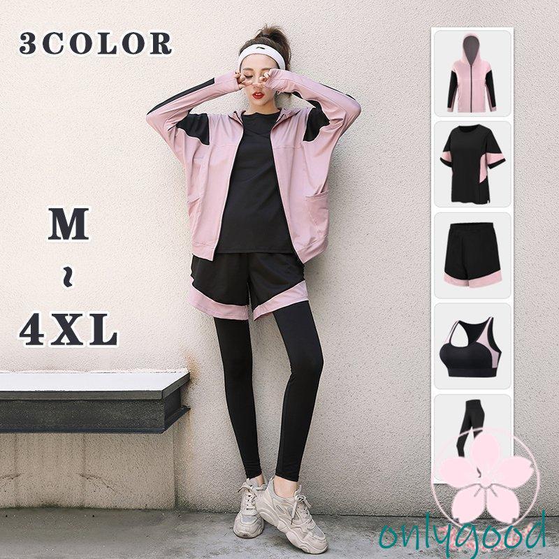 スポーツウェア レディース 5点セット ヨガウェア トレーニングウェア