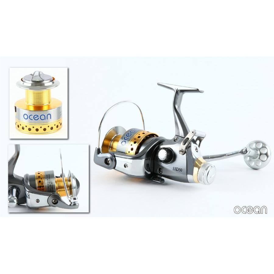 BRクラッチ搭載 カープ、鯉釣り 高性能スピニングリール ocean S3D 50