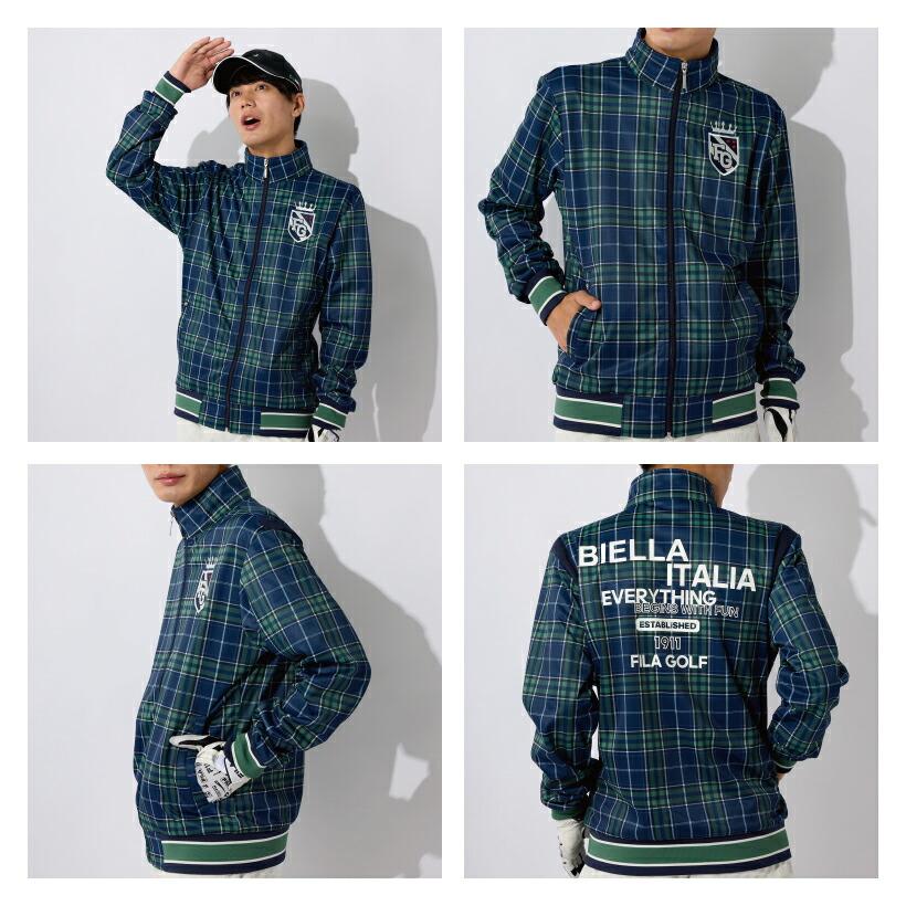 FILA（フィラ） ゴルフウェア メンズ ボンディングブルゾン チェック柄