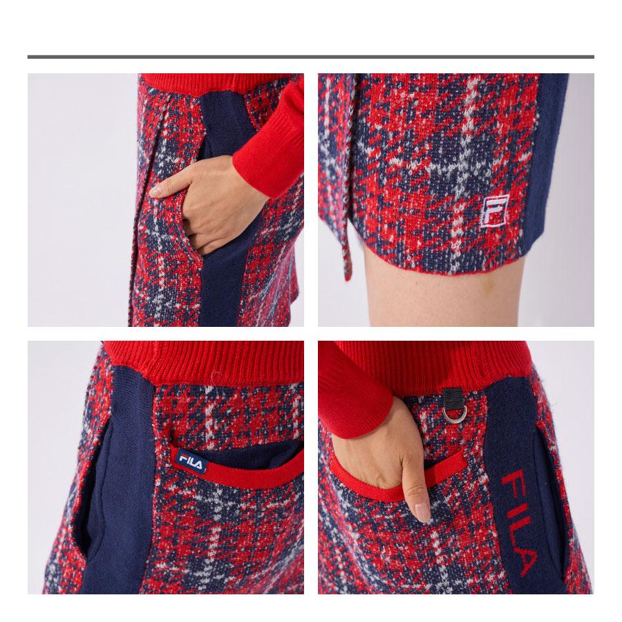 FILA（フィラ） レディース ニットスカート チェック柄 FILA GOLF