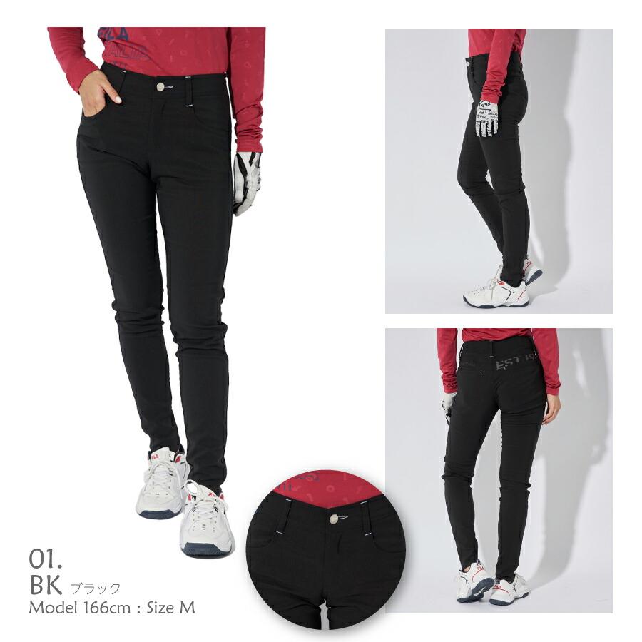 FILA GOLF レディース ゴルフ ストレッチロングパンツ 裏起毛 秋冬