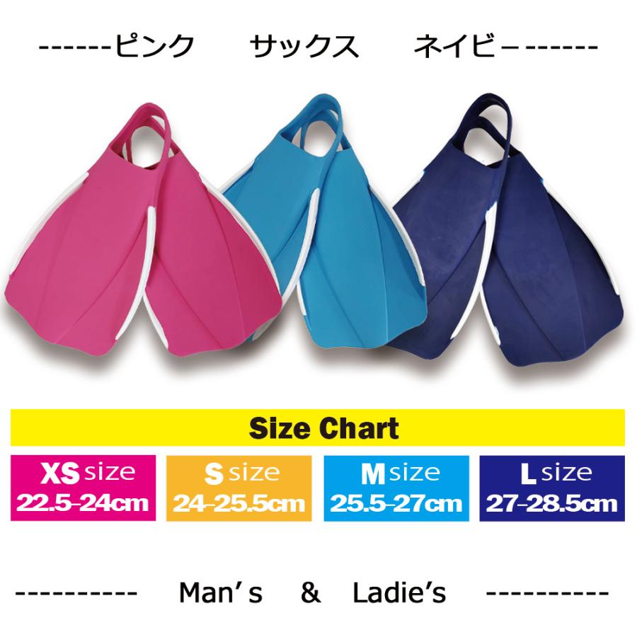 ボディボードフィン メンズ レディース 足ひれ ピンク サックス