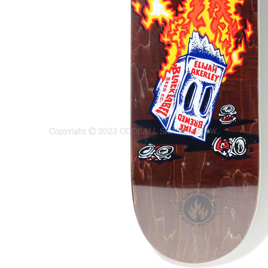 BLACK LABEL SKATEBOARDS Elijah Akerley FIRE BREWED 8.5 ブラック