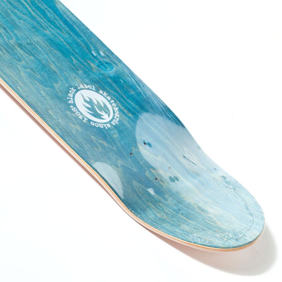 ブラックレーベル 9.5インチ スケボー デッキ カスタムシェイプ BLACK