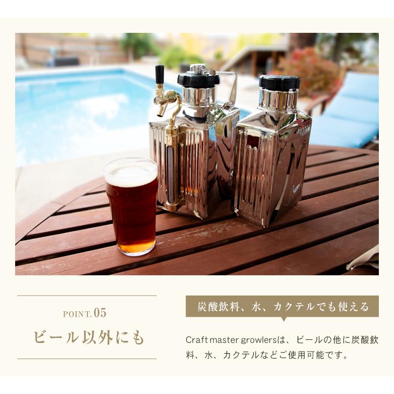 クラフトマスター グロウラー 128オンス 3.6リットル スクエア型