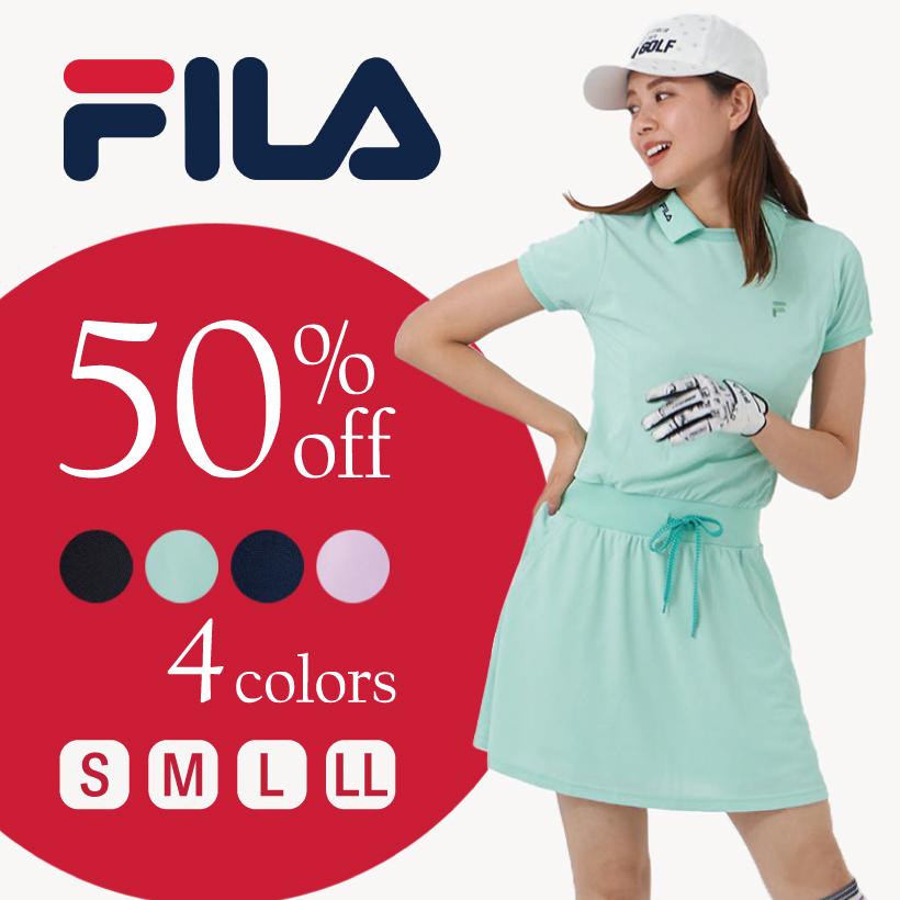 FILA（フィラ） ゴルフウェア レディース ワンピース 半袖 50代 40代