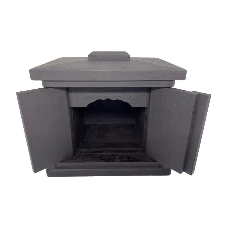 ミニ厨子 小型厨子 柿渋塗 木製 舎利箱 仏像入れ 仏像置き 観音扉 厨子