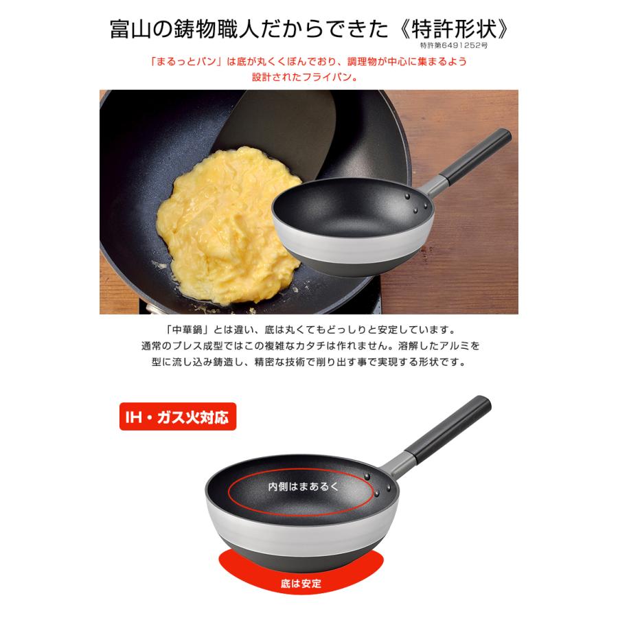 まるっとパン 24cm IH対応 蓋付き MARUTTO PAN 北陸アルミニウム