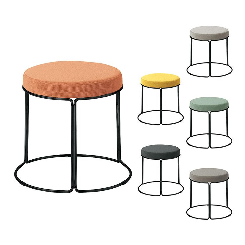 KOKUYO（コクヨ） CK-750 スツール 丸椅子 ロータイプ ブラック塗装脚