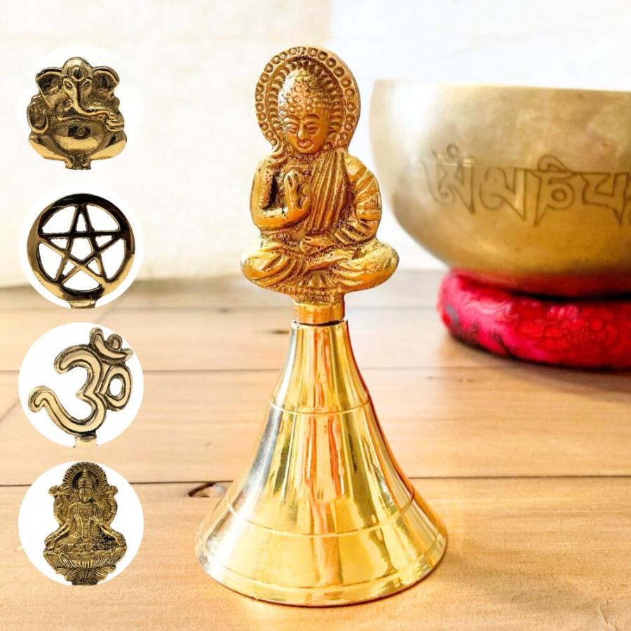 チベタンベル ガンダーベル 呼び鈴 祭壇鐘 真鍮製 瞑想 祈り 浄化 仏陀