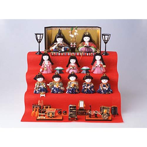 酒井産業 ひな飾り 3段組立式 コンパクト ミニサイズ ミニ 手作り 国産