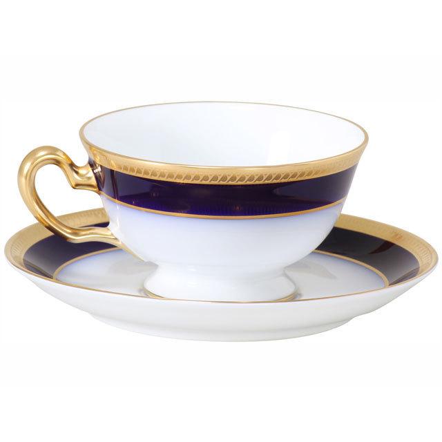 大倉陶園 【大倉陶園直営店】 瑠璃片葉金蝕 カップ＆ソーサー 日本製