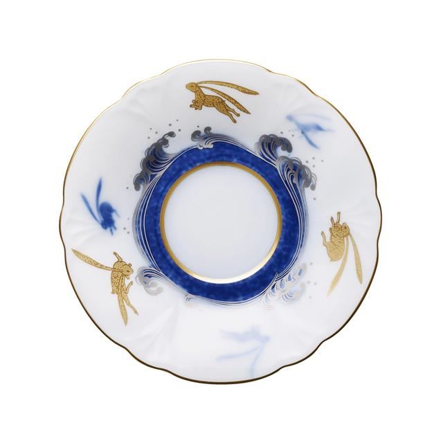 大倉陶園 【大倉陶園直営店】 碗皿暦 9月「波に兎」 カップ＆ソーサー